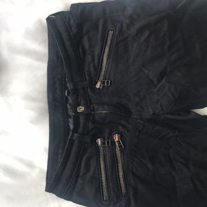 Carmar black skinny jeans with zipper details